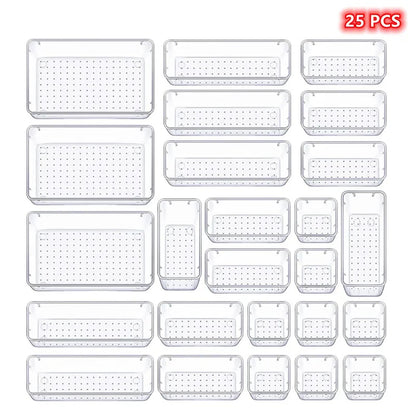 25PC Tableware Makeup Organizer Stackable